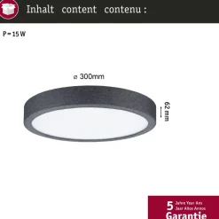 LED-paneeli Paulmann Cosara, IP44, Ø30cm, 15W, 4000K, eri värejä