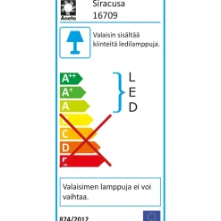 LED-plafondi Aneta Lighting Siracusa, IP44, valkoinen/musta