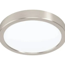 LED-Plafondi Eglo Fueva 5, 3000K, harjattu teräs, pyöreä, pinta-asennettava, vaihdettava LED, eri kokoja