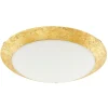 LED-plafondi Eglo Montenovo, 16W, Ø395x100mm, IP20, valkoinen/kulta
