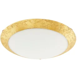 LED-plafondi Eglo Montenovo, 16W, Ø395x100mm, IP20, valkoinen/kulta