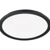 LED-plafondi Trio Camillus, 40cm, upotettava, mattamusta