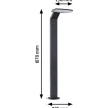 LED-pollarivalaisin liiketunnistimella Paulmann Zenera, 67cm, IP44, 2200-3000K, korroosionkestävä, antrasiitti