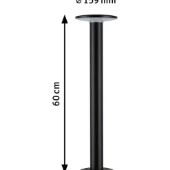 LED-pollarivalaisin Paulmann Plate, Smart Home Zigbee 3.0, IP44, 60cm, RGBW+, antrasiitti