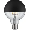 LED-pääpeililamppu Paulmann Modern Classic Edition Globe, E27, G95, 600lm, 6.5W, 2700K, himmennettävä, mattamusta