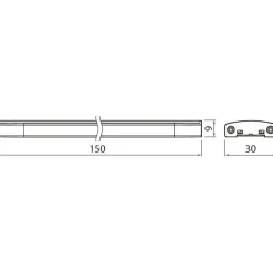 LED-profiili Airam Linear 150, IP21, 2.5W/830, 3000K