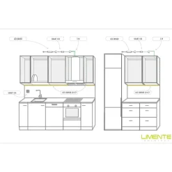 LED-profiili Limente LED-Corner 20 CCT, 2700-6000K, 2m, 19W, musta