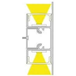 LED-profiili Limente LED-Duo 40 CCT, 2700-6000K, 4m, 29W, musta