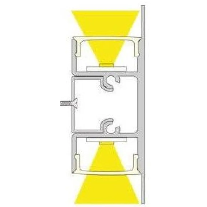 LED-profiili Limente LED-Duo 40 CCT, 2700-6000K, 4m, 29W, musta