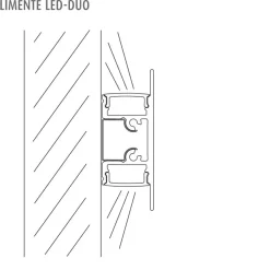 LED-profiili Limente LED-Duo 20 Lux, 3000K musta