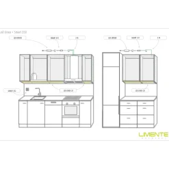 LED-profiili Limente LED-LINEA LUX, 3000K, eri kokoja ja värejä