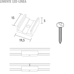 LED-profiili Limente LED-LINEA LUX, 3000K, eri kokoja ja värejä