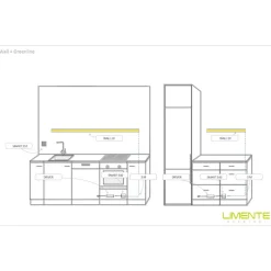 LED-profiili Limente LED-Wall 20, 4000K, 2m, 29W, alumiini