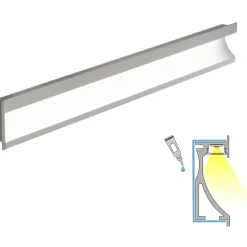 LED-profiili Limente LED-Wall 20, 4000K, 2m, 29W, alumiini