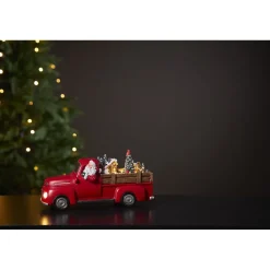 LED-pöytäkoriste Star Trading Merryville, 14cm, punainen