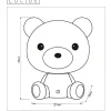 LED-pöytävalaisin Lucide Dodo Nallekarhu, 21x19x25cm, 3W, himmennettävä, valkoinen