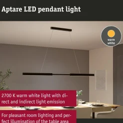 LED-riippuvalaisin Paulmann Aptare säädettävä leveys ja korkeus 2700K 2050lm/2050lm 2x16.5/16.5W liikeohjattava himmennettävä