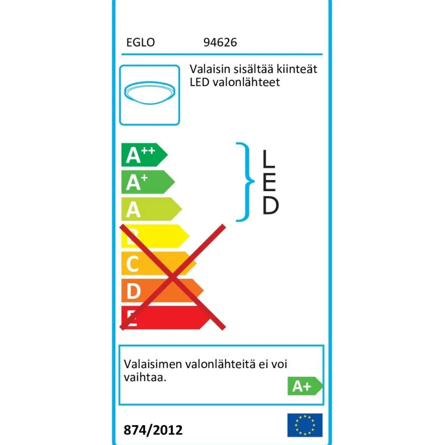 LED-seinä-/kattovalaisin Eglo Mosiano, kromi