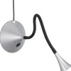 LED-seinä/pöytävalaisin Trio Viper LED 3W, IP20, Ø135x318 mm, hopea