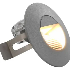 LED-seinävalaisimet ulkokäyttöön, 6 kpl, 5 W, hopea, pyöreä