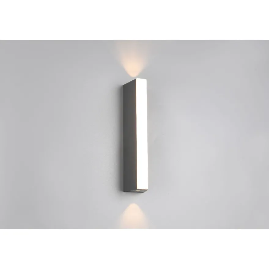 LED-seinävalaisin Trio Marne, 30cm, antrasiitti