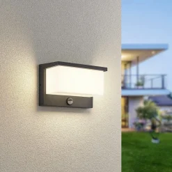 LED-seinävalaisin Trio Nestos, liiketunnistin, antrasiitti