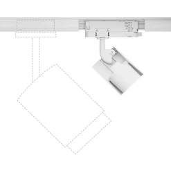 LED-spottivalaisin kiskoon Paulmann ProRail3 Kratos, 50°, 9W, eri vaihtoehtoja
