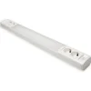 LED-työpistevalaisin Ensto Ami AL124L680, 9W/830/840, 682mm, 2x2-osainen pistorasia + kytkin, valkoinen