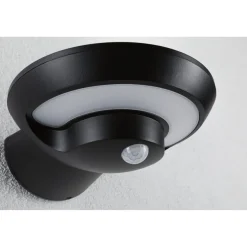 LED-ulkoseinävalaisin aurinkokennolla Paulmann Bordola, IP44, 3000K, hämärätunnistin, antrasiitti