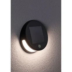 LED-ulkoseinävalaisin aurinkokennolla Paulmann Helena, IP44, 3000K, liiketunnistin, antrasiitti