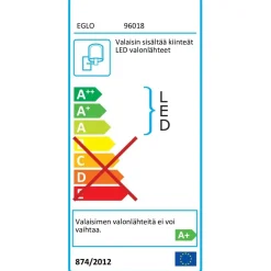 LED-ulkoseinävalaisin Eglo Breganzo, liiketunnistimella, antrasiitti