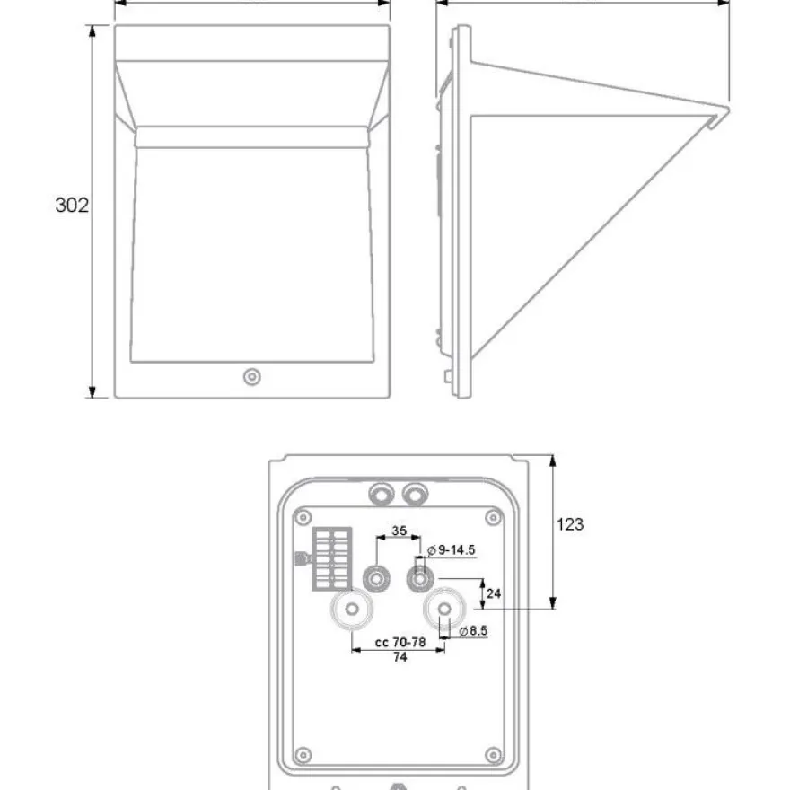 LED-ulkoseinävalaisin Ensto AVR8 eWay, IP44, 9W/830, valkoinen, polykarbonaattikuvulla