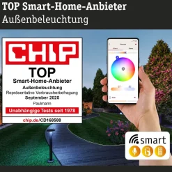 LED-ulkoseinävalaisin hämärätunnistimella Paulmann Circula, Smart Home Zigbee 3.0, IP44, 32cm, antrasiitti
