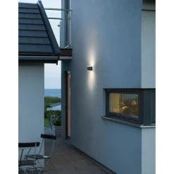 LED-ulkoseinävalaisin Konstsmide Monza, 80x92x105mm, 2x6W, antrasiitinharmaa