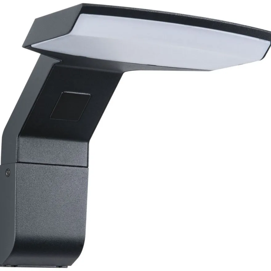 LED-ulkoseinävalaisin liiketunnistimella Paulmann Zenera, IP44, 2200-3000K, korroosionkestävä, antrasiitti