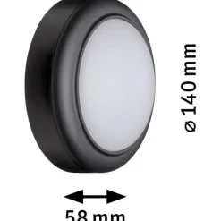 LED-ulkoseinävalaisin Paulmann, IP44, 140mm, 3000K, 8W, 560lm, harmaa