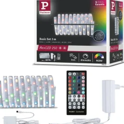 LED-valonauha Paulmann MaxLED 250, aloituspakkaus, IP44, 230lm/m RGBW+, 24VA, eri kokoja