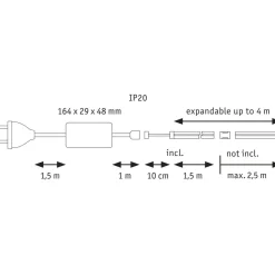 LED-valonauha Paulmann MaxLED 1000 Full-Line COB, aloituspakkaus, 1.5m, 18W, 1080lm/m, 528LEDs/m, 2700K, 40VA