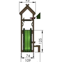 Leikkitorni Jungle Gym Totem, liukumäki