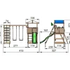 Leikkitornikokonaisuus Jungle Gym Hut 2.1, 2-Climb Module 220, ilman liukumäkeä