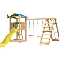 Leikkitornikokonaisuus Jungle Gym Hut 2.1, 2-Climb Module 220, ilman liukumäkeä