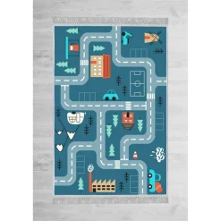 Liikennematto Linento Els582, 120x180cm, sininen