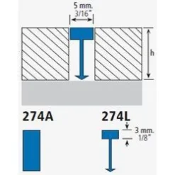 Liikuntasaumalista/välilista Euroshrink alumiini 274a, 5x20mm x 2.5m, alumiini