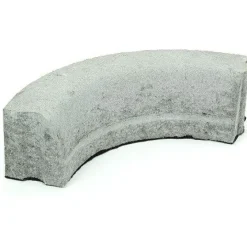 Liimattava reunakivi Rudus, kulma R250 kovera, 490x130x160mm, sileä, harmaa