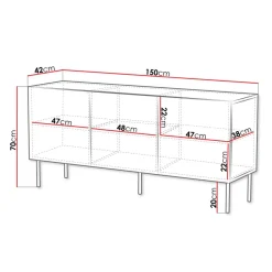 Lipasto ART DECO 3D 150, ruskea (0035)