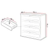 Lipasto 4SZ GACORIS, valkoinen/beige (7094)