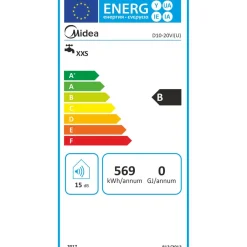 Lämminvesivaraaja Midea Salute Xpress, emali, putkiliitännät ylhäällä, 15l