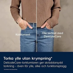 Lämpöpumppukuivausrumpu Electrolux EDI742R95G, 60cm, 9kg, musta