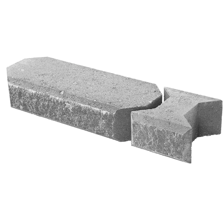 Lohkokansikivi Lakka, harmaa 480x200x100mm ja 80x200x100mm