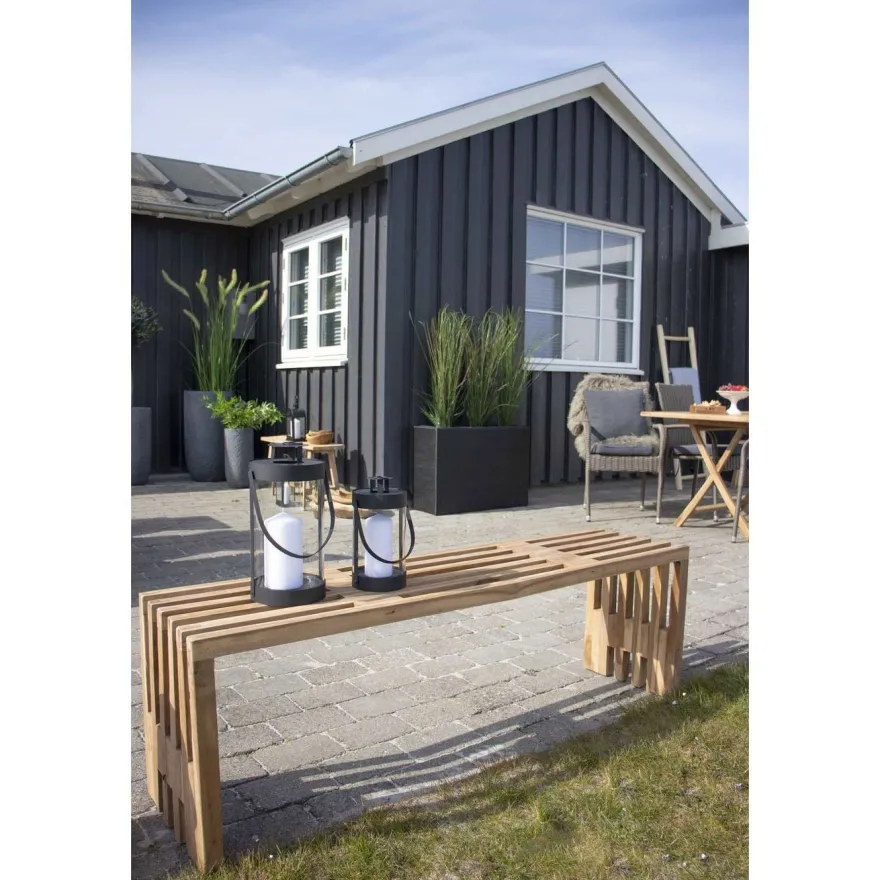 Lyhty House Nordic Bondi, 2kpl, musta teräs/lasi
